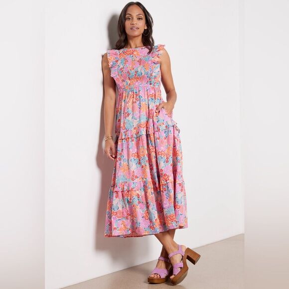 Banjanan Iris Floral Maxi Dress in Dawn, NWT, Size L